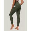 IUGA High Waist Yoga Pants with Pockets, Leggings for Women Tummy Control, Workout Leggings for Women 4 Way Stretch(Khaki Green)