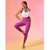 IUGA High Waist Yoga Pants with Pockets, Leggings for Women Tummy Control, Workout Leggings for Women 4 Way Stretch(Magenta)