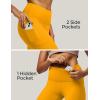 IUGA High Waist Yoga Pants with Pockets, Leggings for Women Tummy Control, Workout Leggings for Women 4 Way Stretch(Mineral Yellow)