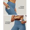 IUGA High Waist Yoga Pants with Pockets, Leggings for Women Tummy Control, Workout Leggings for Women 4 Way Stretch(Mist Green)