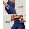 IUGA High Waist Yoga Pants with Pockets, Leggings for Women Tummy Control, Workout Leggings for Women 4 Way Stretch(Navy Blue)