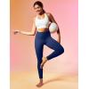 IUGA High Waist Yoga Pants with Pockets, Leggings for Women Tummy Control, Workout Leggings for Women 4 Way Stretch(Navy Blue)