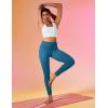 IUGA High Waist Yoga Pants with Pockets, Leggings for Women Tummy Control, Workout Leggings for Women 4 Way Stretch(Peacockblue)