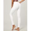 IUGA High Waist Yoga Pants with Pockets, Leggings for Women Tummy Control, Workout Leggings for Women 4 Way Stretch(White)