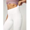IUGA High Waist Yoga Pants with Pockets, Leggings for Women Tummy Control, Workout Leggings for Women 4 Way Stretch(White)