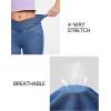 IUGA High Waisted Bell Bottom Jeans for Women Flare Stretchy Jeans Pull On Wide Leg Jean Woman V Cross Flare Leggings Pants(Stormy Blue)
