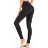 IUGA High Waisted Leggings for Women Running Workout Leggings with Inner Pocket Yoga Pants for Women(Black)