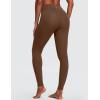IUGA High Waisted Leggings for Women Running Workout Leggings with Inner Pocket Yoga Pants for Women(Chestnut)