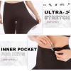 IUGA High Waisted Leggings for Women Running Workout Leggings with Inner Pocket Yoga Pants for Women(Dark Coffee)
