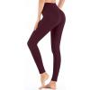 IUGA High Waisted Leggings for Women Running Workout Leggings with Inner Pocket Yoga Pants for Women(Dark Violet)