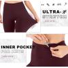 IUGA High Waisted Leggings for Women Running Workout Leggings with Inner Pocket Yoga Pants for Women(Dark Violet)