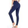 IUGA High Waisted Leggings for Women Running Workout Leggings with Inner Pocket Yoga Pants for Women(Darkblue)