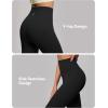 IUGA High Waisted Leggings for Women Tummy Control Buttery Soft Workout Leggings Compression Gym Yoga Leggings(Black)