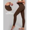 IUGA High Waisted Leggings for Women Tummy Control Buttery Soft Workout Leggings Compression Gym Yoga Leggings(Brown)