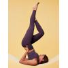 IUGA High Waisted Leggings for Women Tummy Control Buttery Soft Workout Leggings Compression Gym Yoga Leggings(Deep Purple)