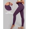 IUGA High Waisted Leggings for Women Tummy Control Buttery Soft Workout Leggings Compression Gym Yoga Leggings(Deep Purple)