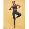 IUGA High Waisted Leggings for Women Tummy Control Buttery Soft Workout Leggings Compression Gym Yoga Leggings(Ink Gray)