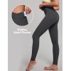 IUGA High Waisted Leggings for Women Tummy Control Buttery Soft Workout Leggings Compression Gym Yoga Leggings(Ink Gray)