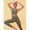 IUGA High Waisted Leggings for Women Tummy Control Buttery Soft Workout Leggings Compression Gym Yoga Leggings(Nomad)