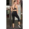 IUGA High Waisted Yoga Pants for Women with Pockets Capri Leggings for Women Workout Leggings for Women Yoga Capris(Black-capri)