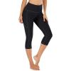 IUGA High Waisted Yoga Pants for Women with Pockets Capri Leggings for Women Workout Leggings for Women Yoga Capris(Black-capri)