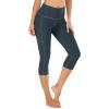 IUGA High Waisted Yoga Pants for Women with Pockets Capri Leggings for Women Workout Leggings for Women Yoga Capris(Dark Green)