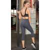 IUGA High Waisted Yoga Pants for Women with Pockets Capri Leggings for Women Workout Leggings for Women Yoga Capris(Gray)