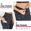 IUGA High Waisted Yoga Pants for Women with Pockets Capri Leggings for Women Workout Leggings for Women Yoga Capris(Gray Camo)