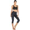 IUGA High Waisted Yoga Pants for Women with Pockets Capri Leggings for Women Workout Leggings for Women Yoga Capris(Gray Camo)