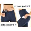 IUGA High Waisted Yoga Pants for Women with Pockets Capri Leggings for Women Workout Leggings for Women Yoga Capris(Space Dye Blue)