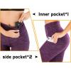 IUGA High Waisted Yoga Pants for Women with Pockets Capri Leggings for Women Workout Leggings for Women Yoga Capris(Space Dye Purple)