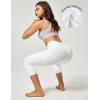 IUGA High Waisted Yoga Pants for Women with Pockets Capri Leggings for Women Workout Leggings for Women Yoga Capris(White)