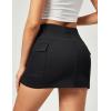 IUGA Jean Skirts for Women Denim High Stretch Cargo Skirt with Shorts Denim Skort Mini Jean Skort Y2k Skirt with Pockets(Black)