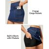 IUGA Jean Skirts for Women Denim High Stretch Cargo Skirt with Shorts Denim Skort Mini Jean Skort Y2k Skirt with Pockets(Dark Blue)