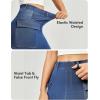 IUGA Jean Skirts for Women Denim High Stretch Cargo Skirt with Shorts Denim Skort Mini Jean Skort Y2k Skirt with Pockets(Light Blue)