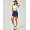 IUGA Jean Skirts for Women Denim High Stretch Cargo Skirt with Shorts Denim Skort Mini Jean Skort Y2k Skirt with Pockets(Wash Blue)