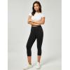 IUGA Jeggings for Women Pull On Capri Jeans Stretchy Jean Capris High Waisted Denim Capri Leggings Casual Pants with Pockets(Black)