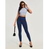 IUGA Jeggings for Women Tummy Control Stretchy Jeans for Women High Waisted Pull on Skinny Jean Leggings with Pockets Trendy(Dark Blue)