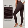 IUGA Leggings with Pockets for Women High Waisted Yoga Pants Women Tummy Control Workout Compression Running Leggings(Brown)