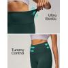 IUGA Leggings with Pockets for Women High Waisted Yoga Pants Women Tummy Control Workout Compression Running Leggings(Dark Green)