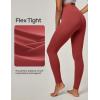 IUGA Leggings with Pockets for Women High Waisted Yoga Pants Women Tummy Control Workout Compression Running Leggings(Red Orange)