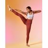 IUGA Leggings with Pockets for Women High Waisted Yoga Pants Women Tummy Control Workout Compression Running Leggings(Red Orange)