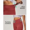 IUGA Leggings with Pockets for Women High Waisted Yoga Pants Women Tummy Control Workout Compression Running Leggings(Red Orange)