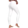 IUGA Leggings with Pockets for Women High Waisted Yoga Pants Women Tummy Control Workout Compression Running Leggings(White)