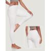 IUGA Leggings with Pockets for Women High Waisted Yoga Pants Women Tummy Control Workout Compression Running Leggings(White)
