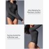 IUGA Long Sleeve Bodysuits for Women Crew Neck Body suit Women’s Slimming Basic Tummy Control Bodysuit Tops(Fleece Lined Grey)