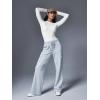 IUGA Long Sleeve Bodysuits for Women Crew Neck Body suit Women’s Slimming Basic Tummy Control Bodysuit Tops(Fleece Lined White)