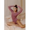 IUGA Long Sleeve Bodysuits for Women Crew Neck Body suit Women’s Slimming Basic Tummy Control Bodysuit Tops(Merlot)