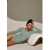 IUGA Long Sleeve Bodysuits for Women Crew Neck Body suit Women’s Slimming Basic Tummy Control Bodysuit Tops(Sage)