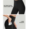 IUGA No Front Seam Leggings with Pockets for Women Buttery Soft Tummy Control Workout Leggings High Waisted Yoga Pants(Black)